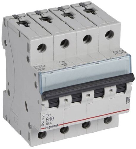 Выключатель автоматический Legrand TX3 6000 4п 10А B 10кА картинка